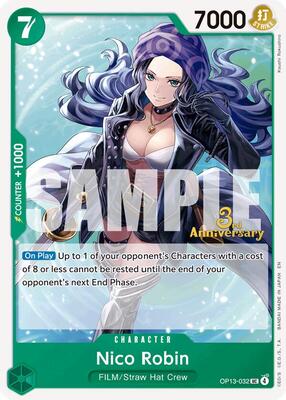 Nico Robin card from Carrying On His Will: 3rd Anniversary Tournament Cards