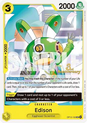 Edison card from Carrying On His Will: 3rd Anniversary Tournament Cards