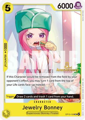 Jewelry Bonney (109) card from Carrying On His Will: 3rd Anniversary Tournament Cards