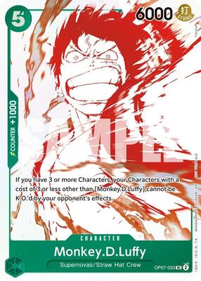 Monkey.D.Luffy - OP07-033 (3rd Anniversary Treasure Campaign Pack) card from One Piece Promotion Cards