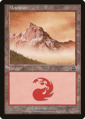 Mountain (346) card from Mercadian Masques