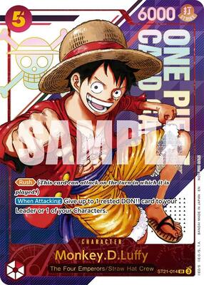 Monkey.D.Luffy - ST21-014 (3rd Anniversary Treasure Campaign Pack) card from One Piece Promotion Cards