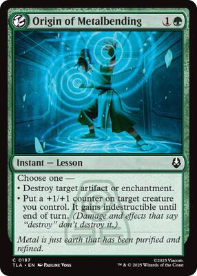 Origin of Metalbending card from Avatar: The Last Airbender