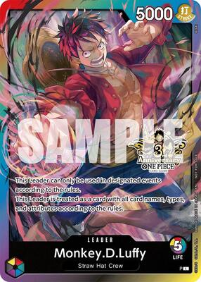 Monkey.D.Luffy (3rd Anniversary Tournament 3 Brothers Pack) card from Carrying On His Will: 3rd Anniversary Tournament Cards