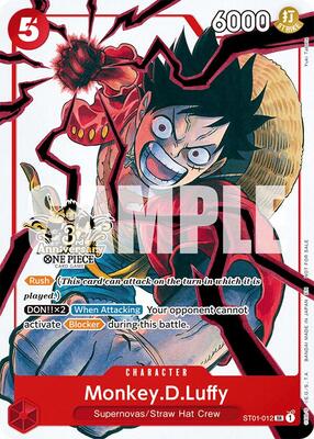 Monkey.D.Luffy - ST01-012 (3rd Anniversary Tournament 3 Brothers Pack) card from Carrying On His Will: 3rd Anniversary Tournament Cards