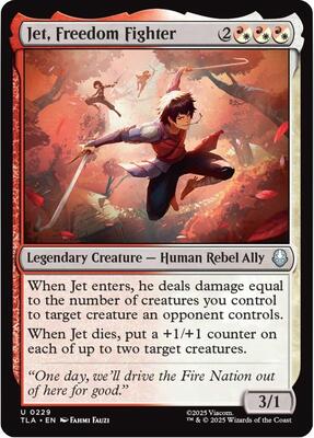 Jet, Freedom Fighter card from Avatar: The Last Airbender