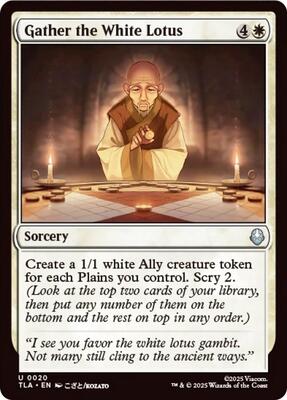 Gather the White Lotus card from Avatar: The Last Airbender