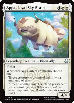 Appa, Loyal Sky Bison card from Avatar: The Last Airbender