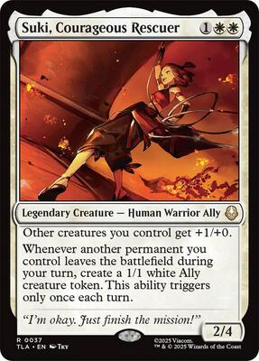 Suki, Courageous Rescuer card from Avatar: The Last Airbender