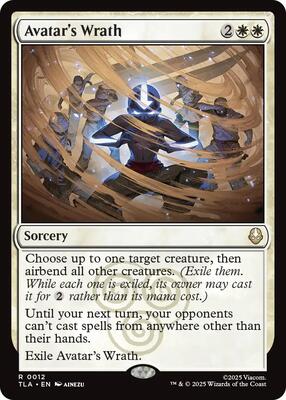 Avatar's Wrath card from Avatar: The Last Airbender