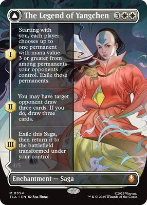 The Legend of Yangchen (Borderless) card from Avatar: The Last Airbender