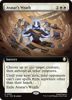 Avatar's Wrath (Extended Art) card from Avatar: The Last Airbender