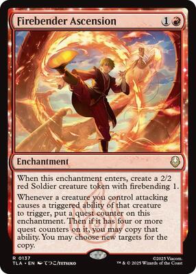 Firebender Ascension card from Avatar: The Last Airbender