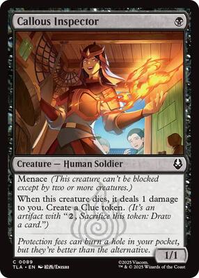Callous Inspector card from Avatar: The Last Airbender