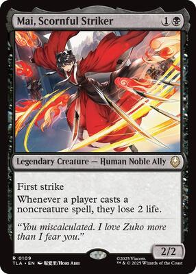 Mai, Scornful Striker card from Avatar: The Last Airbender