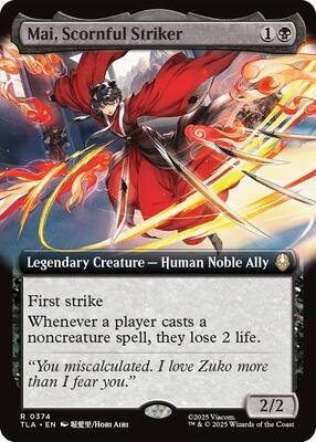 Mai, Scornful Striker (Extended Art) card from Avatar: The Last Airbender