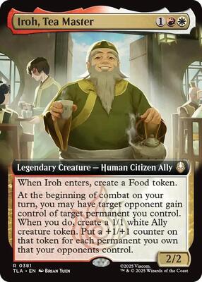 Iroh, Tea Master (Extended Art) card from Avatar: The Last Airbender