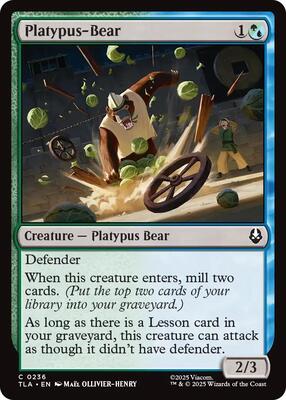 Platypus-Bear card from Avatar: The Last Airbender