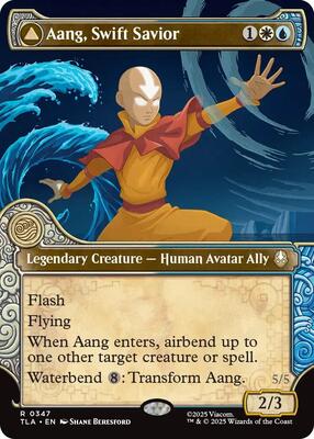 Aang, Swift Savior (Showcase) card from Avatar: The Last Airbender