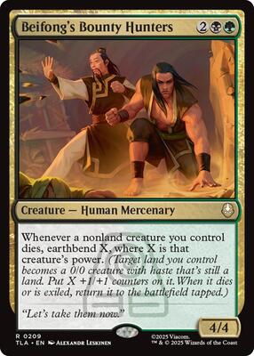 Beifong's Bounty Hunters card from Avatar: The Last Airbender