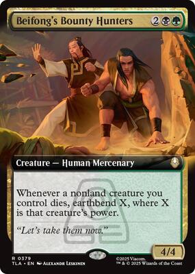 Beifong's Bounty Hunters (Extended Art) card from Avatar: The Last Airbender