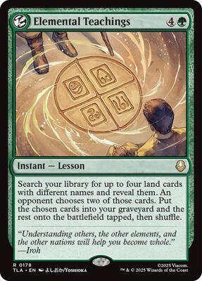 Elemental Teachings card from Avatar: The Last Airbender