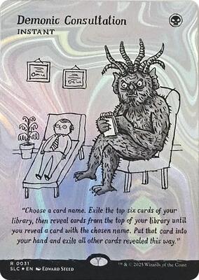 Demonic Consultation (Halo Foil) card from Secret Lair Countdown Kit
