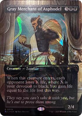Gray Merchant of Asphodel (Halo Foil) card from Secret Lair Countdown Kit