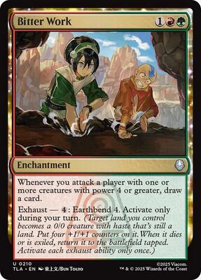 Bitter Work card from Avatar: The Last Airbender