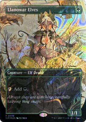 Llanowar Elves (Halo Foil) card from Secret Lair Countdown Kit