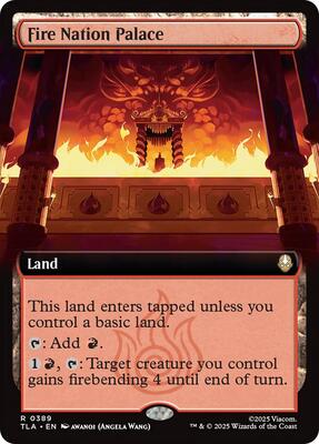 Fire Nation Palace (Extended Art) card from Avatar: The Last Airbender