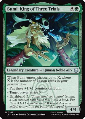 Bumi, King of Three Trials card from Avatar: The Last Airbender