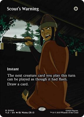 Scout's Warning (Borderless) card from Avatar: The Last Airbender: Eternal-Legal