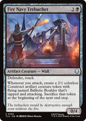 Fire Navy Trebuchet card from Avatar: The Last Airbender
