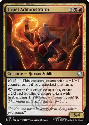 Cruel Administrator card from Avatar: The Last Airbender