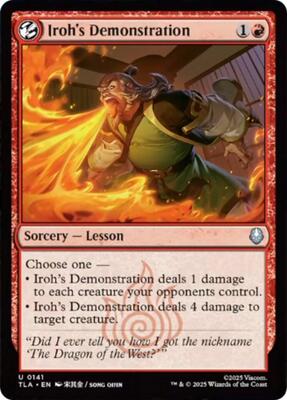 Iroh's Demonstration card from Avatar: The Last Airbender
