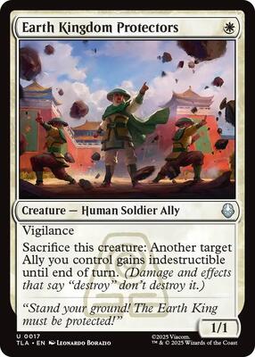 Earth Kingdom Protectors card from Avatar: The Last Airbender