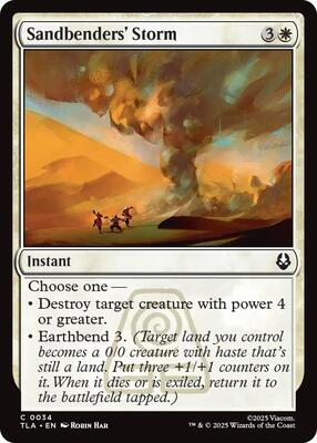 Sandbenders' Storm card from Avatar: The Last Airbender