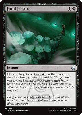 Fatal Fissure card from Avatar: The Last Airbender