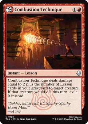 Combustion Technique card from Avatar: The Last Airbender