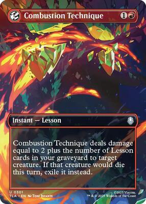 Combustion Technique (Borderless) card from Avatar: The Last Airbender