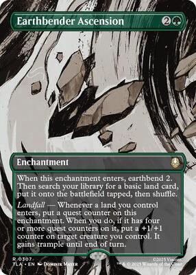 Earthbender Ascension (Borderless) card from Avatar: The Last Airbender