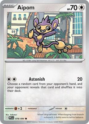 Aipom card from ME02: Phantasmal Flames