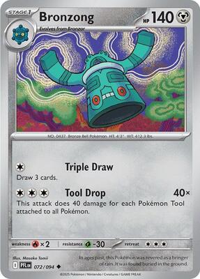 Bronzong card from ME02: Phantasmal Flames