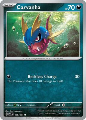 Carvanha card from ME02: Phantasmal Flames
