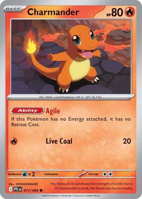Charmander card from ME02: Phantasmal Flames