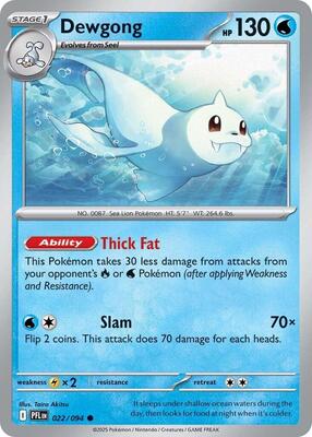 Dewgong - 022/094 card from ME02: Phantasmal Flames