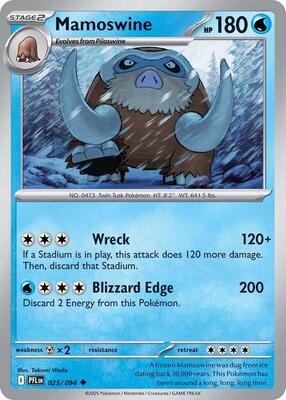 Mamoswine card from ME02: Phantasmal Flames