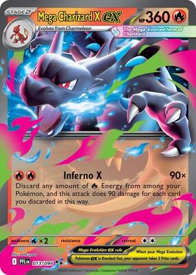 Mega Charizard X ex - 013/094 card from ME02: Phantasmal Flames