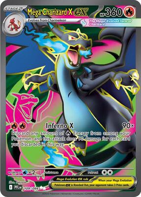 Mega Charizard X ex - 109/094 card from ME02: Phantasmal Flames